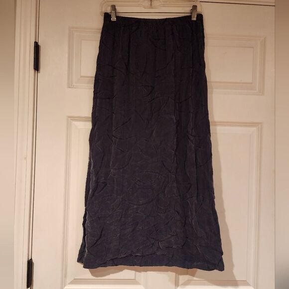 Vintage gray stretchy lightweight midi skirt S - Picture 1 of 4